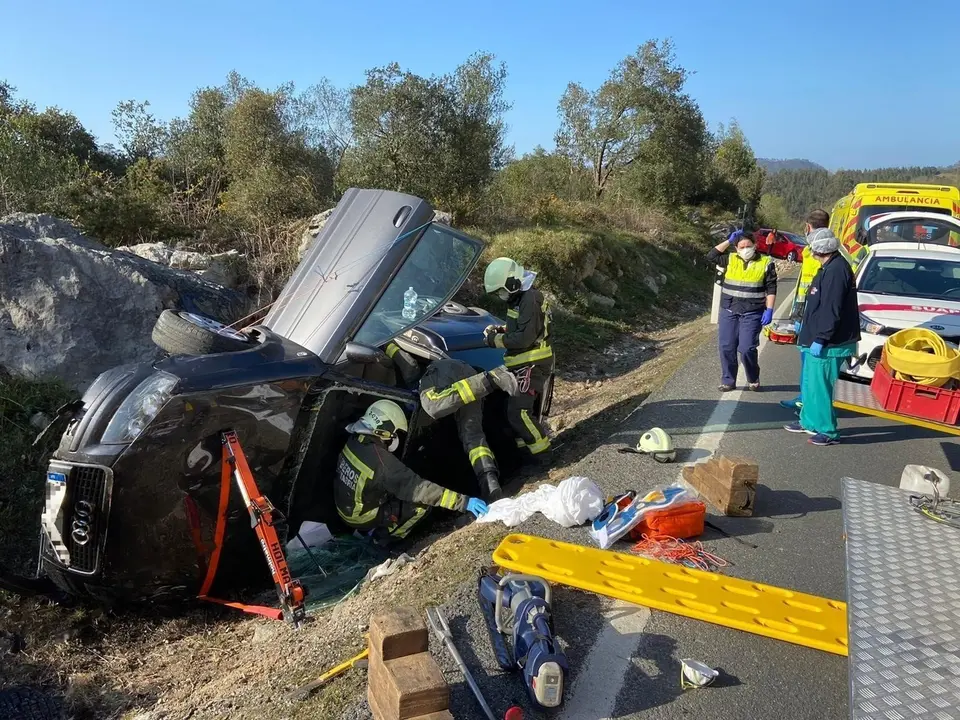 Accidente de tr&aacute;fico en Cantabria