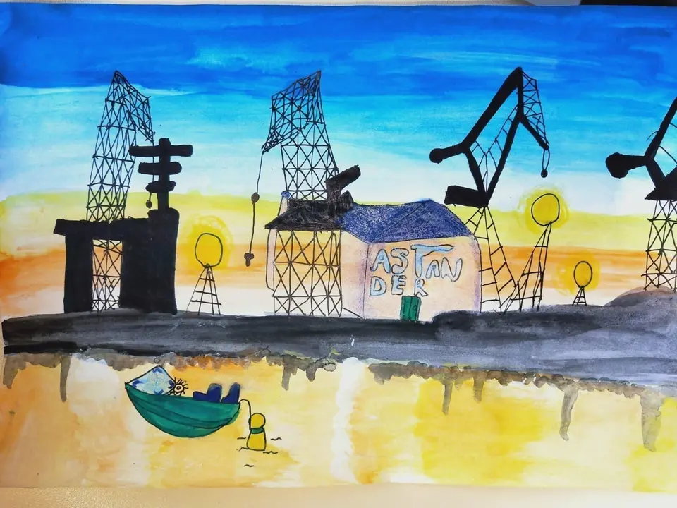 Uno de los dibujos recibidos en el concurso del Ayuntamiento de Astillero