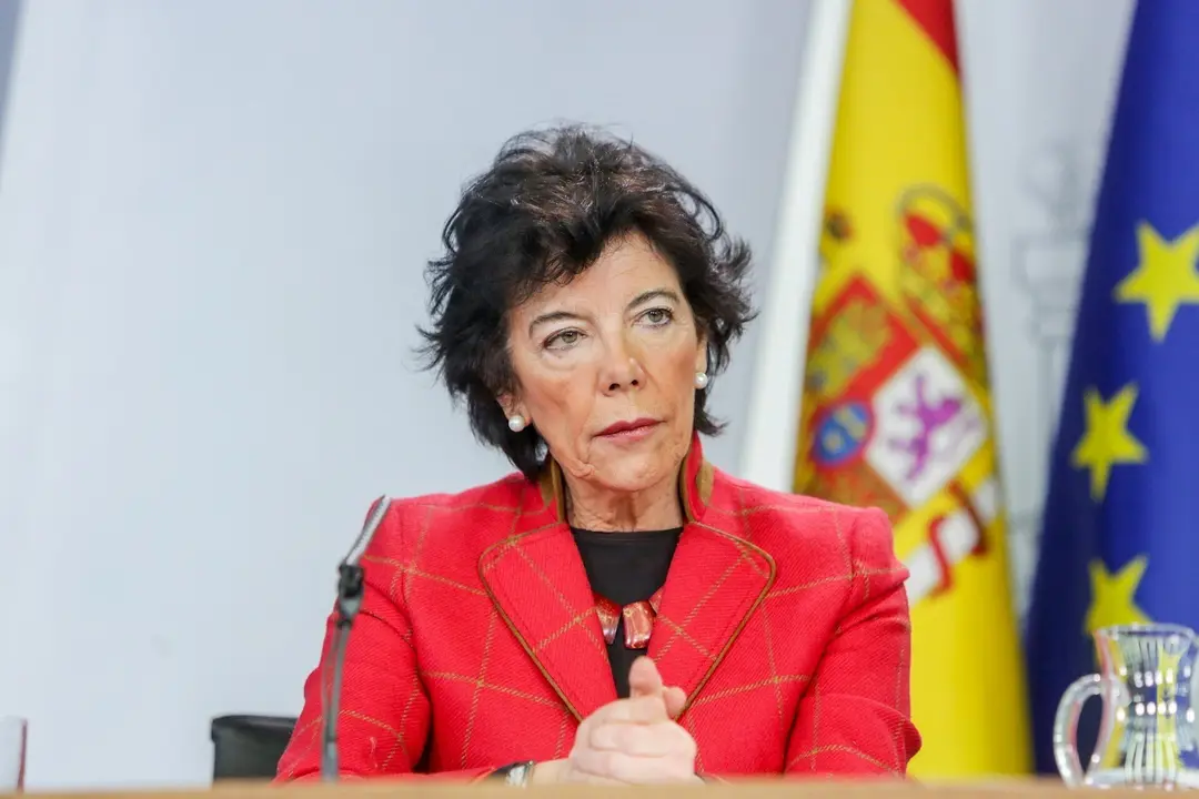 La ministra de Educaci&oacute;n y Formaci&oacute;n Profesional, Isabel Cela&aacute;, en enero durante una comparecencia en Moncloa.
