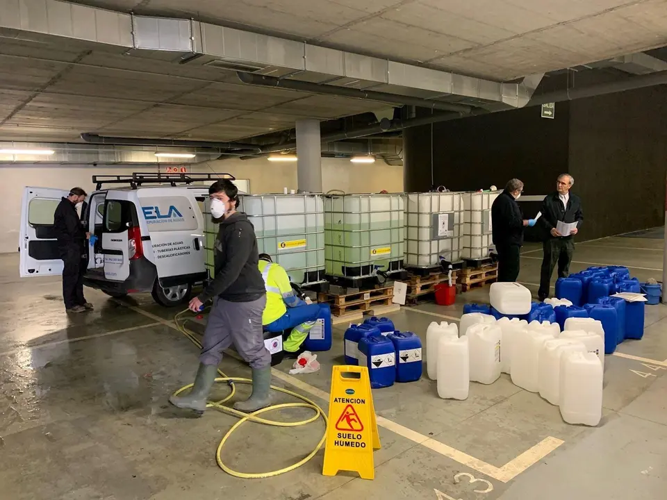 Tareas de desinfecci&oacute;n