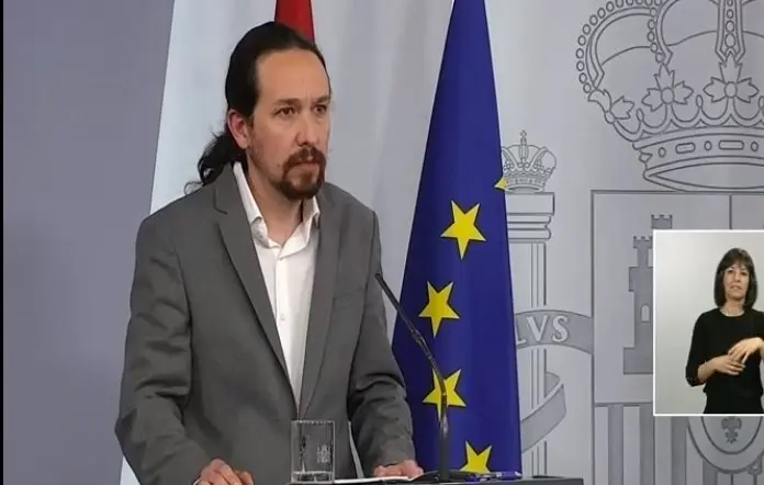Rueda de prensa del vicepresidente de Derechos Sociales del Gobierno, Pablo Iglesias, tras el Consejo de Ministros