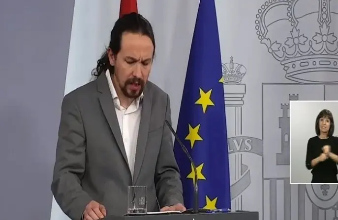 Rueda de prensa del vicepresidente de Derechos Sociales del Gobierno, Pablo Iglesias, tras el Consejo de Ministros