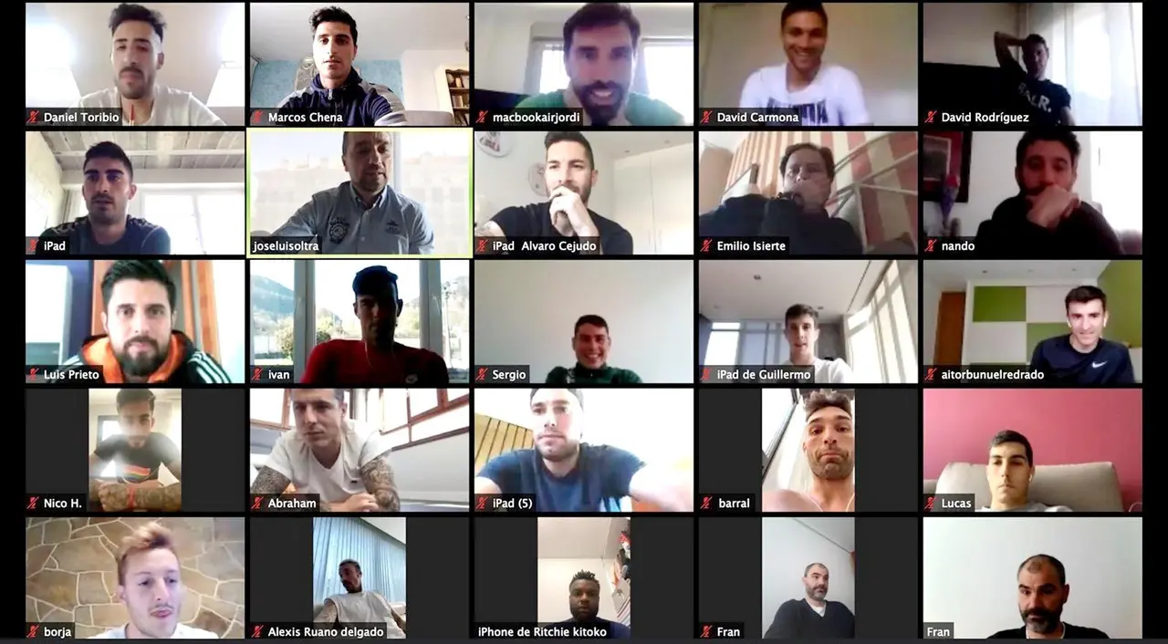 Encuentro virtual de la plantilla del Racing