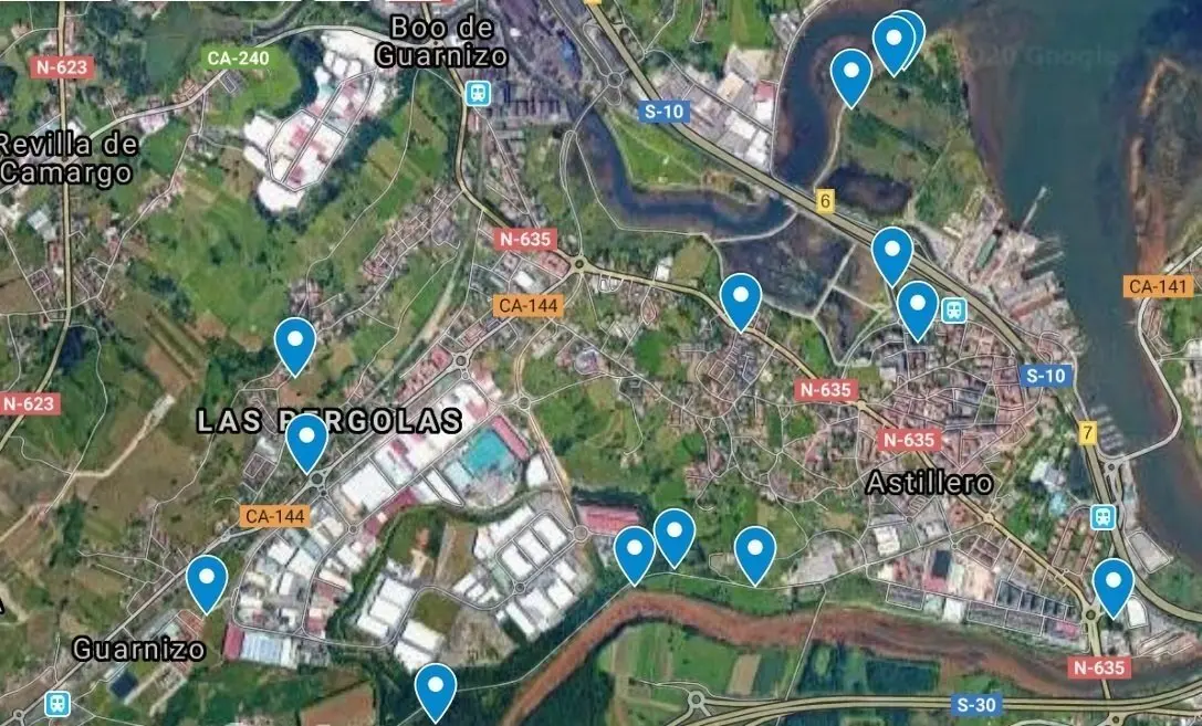 Mapa de trampeo contra la avispa asi&aacute;tica en Astillero