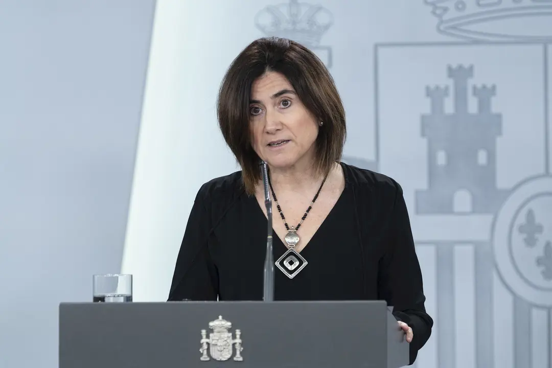 La directora adjunta del Centro de Coordinaci&oacute;n de Alertas y Emergencias Sanitarias (CCAES), Mar&iacute;a Jos&eacute; Sierra, interviene durante la rueda de prensa del Comit&eacute; T&eacute;cnico de Gesti&oacute;n del Covid-19, en Madrid (Espa&ntilde;a) a 5 de abril de 2020.