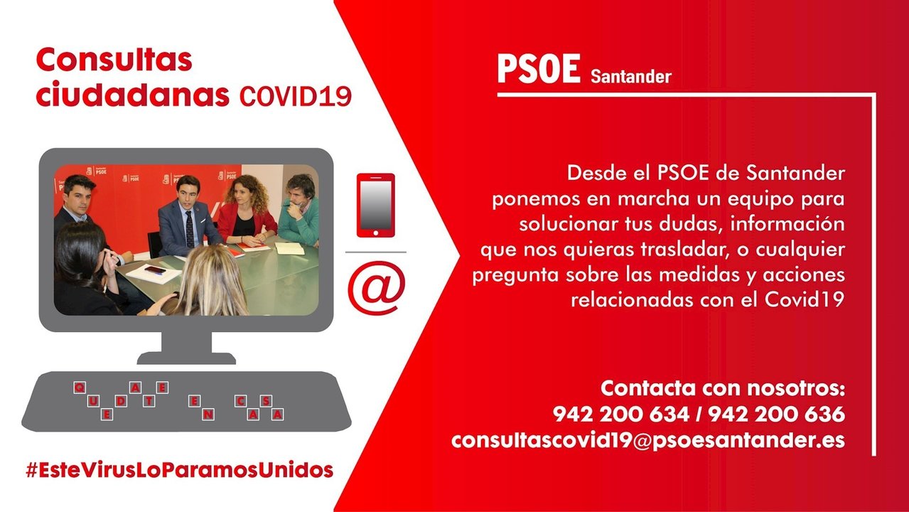 Consultas sobre coronavirus PSOE Santander