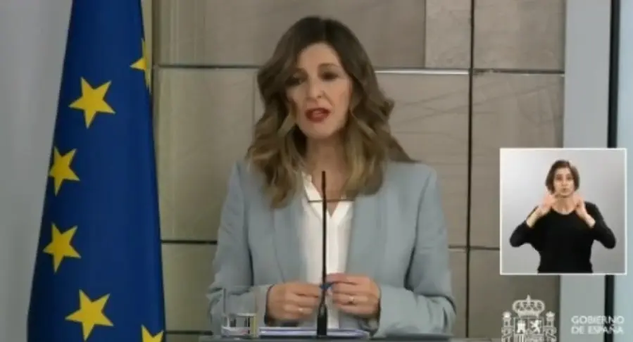 La ministra de Trabajo, Yolanda D&iacute;az.