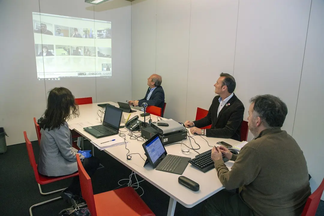 El consejero de Desarrollo Rural, Guillermo Blanco, en la videoconferencia