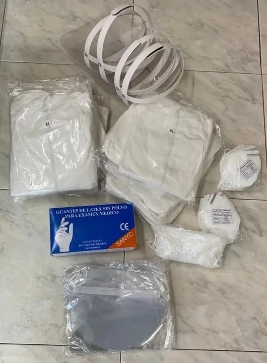 Material donado por coronavirus