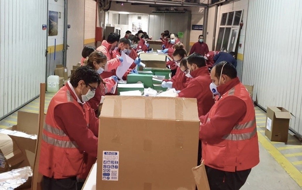Recepción y entrega de material sanitario en Cantabria