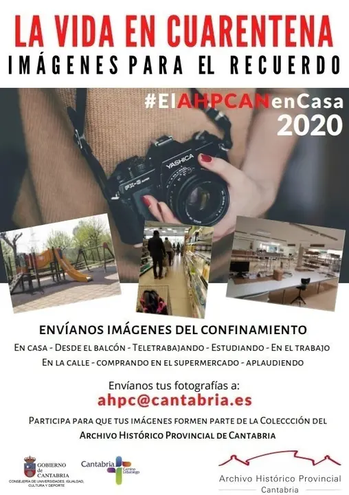 Cartel del proyecto de 'La vida en cuarentena. Im&aacute;genes para el recuerdo'