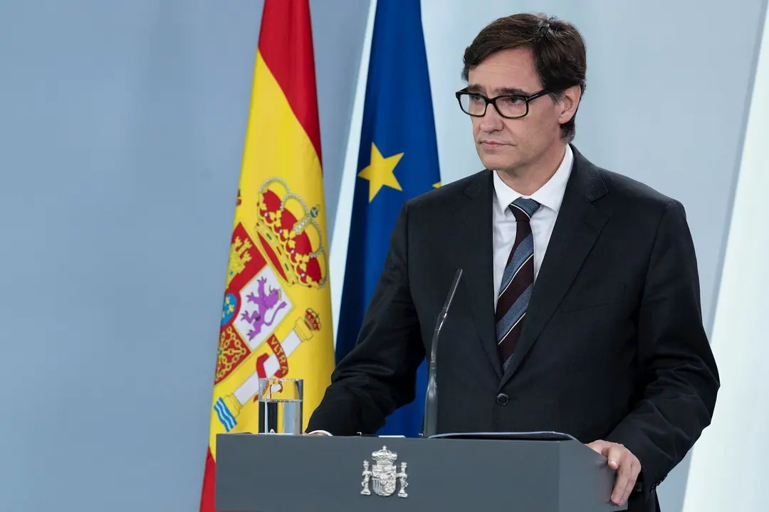 El Ministro de Sanidad, Salvador Illa, comparece ante los medios para informar de las &uacute;ltimas novedades sobre el Covid-19 en Espa&ntilde;a durante la cuarta semana de confinamiento. En Madrid, (Espa&ntilde;a), a 11 de abril de 2020.