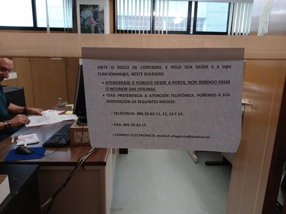 Medidas de protecci&oacute;n en los juzgados y registros gallegos contra el coronavirus