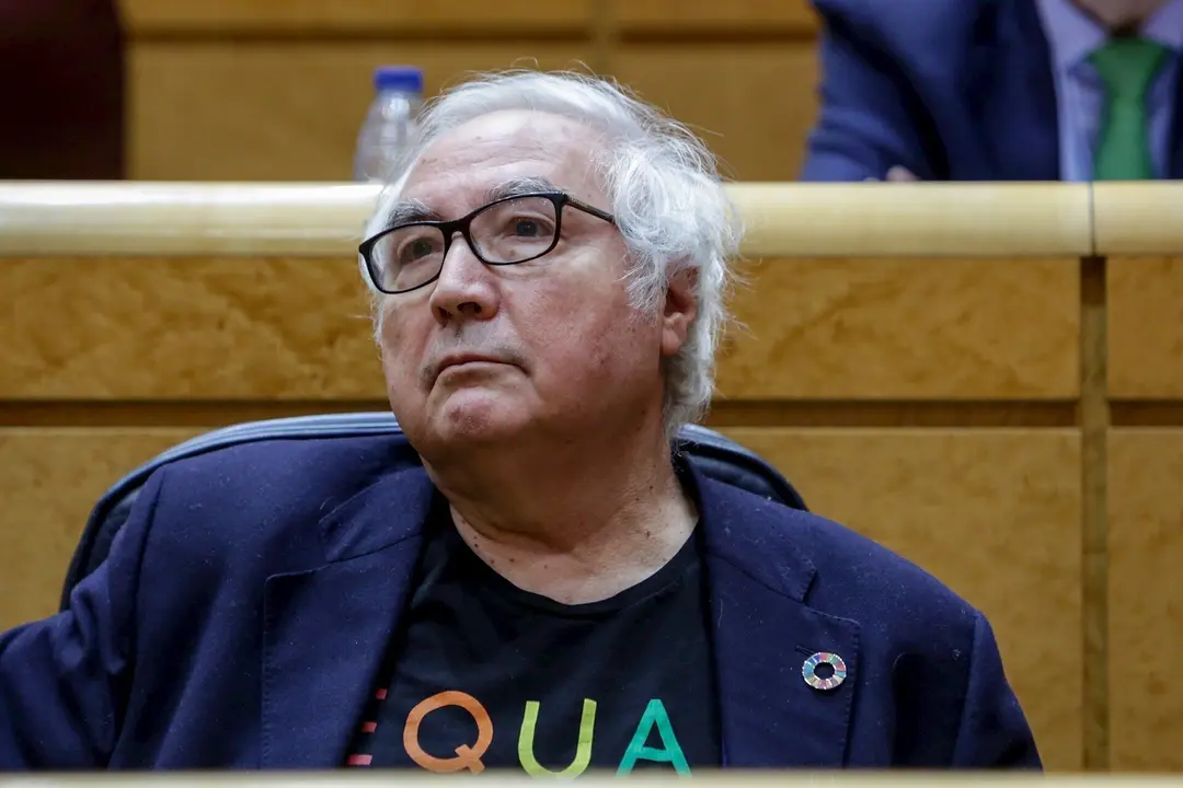 El ministro de Universidades, Manuel Castells, durante la sesi&oacute;n de control al Gobierno en el Senado, en Madrid (Espa&ntilde;a) a 3 de marzo de 2020.
