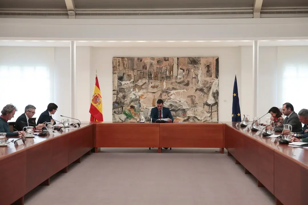 El presidente del Gobierno, Pedro S&aacute;nchez, preside la reuni&oacute;n del Comit&eacute; T&eacute;cnico de Gesti&oacute;n del COVID-19