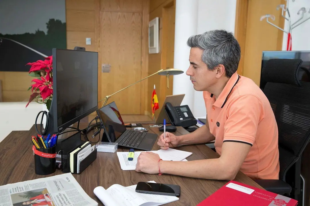 El vicepresidente, Pablo Zuloaga, en videoconferencia