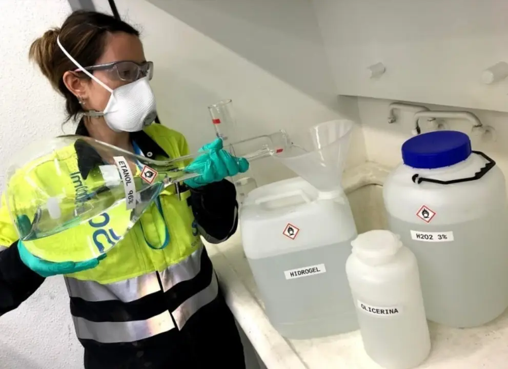 Producci&oacute;n de gel hidroalcoh&oacute;lico