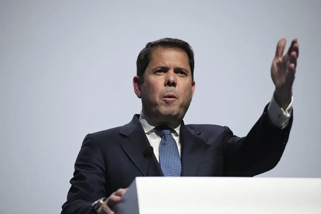 El presidente de la Confederaci&oacute;n Espa&ntilde;ola de la Peque&ntilde;a y Mediana Empresa Cepyme, Gerardo Cuerva, durante su intervenci&oacute;n en la jornada inaugural del Congreso Nacional de la Distribuci&oacute;n de la Automoci&oacute;n, en Madrid (Espa&ntilde;a), a 5 de febrero 2020.