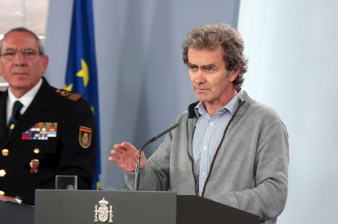 El director del Centro de Coordinaci&oacute;n de Alertas y Emergencias Sanitarias del Ministerio, Fernando Sim&oacute;n, interviene en la rueda de prensa convocada para informar de las &uacute;ltimas novedades sobre la situaci&oacute;n del Covid-19. En Madrid a 29 de marzo de 2020.