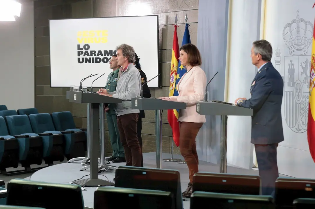 rueda de prensa convocada por el Comit&eacute; T&eacute;cnico del Covid-19 para informar sobre las &uacute;ltimas novedades respecto a la crisis sanitaria. En Madrid, (Espa&ntilde;a), a 18 de abril de 2020.