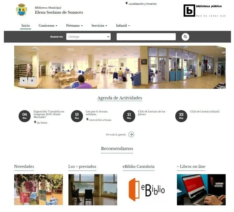 Nueva web de la biblioteca de Suances