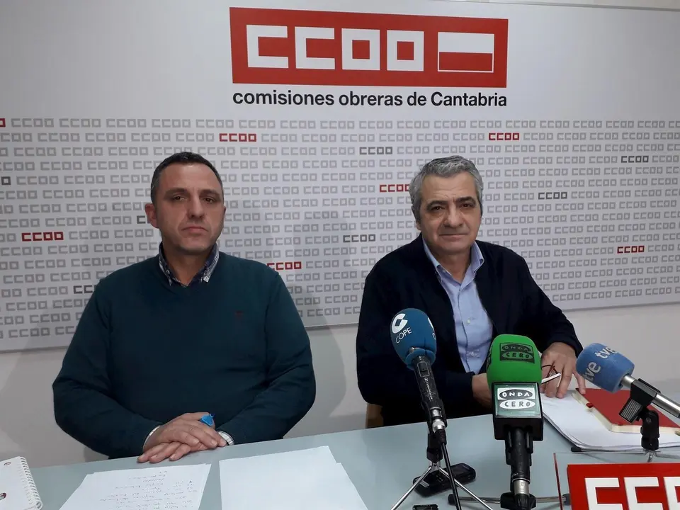 Mariano Carmona y Carlos S&aacute;nchez, l&iacute;deres de UGT y CCOO