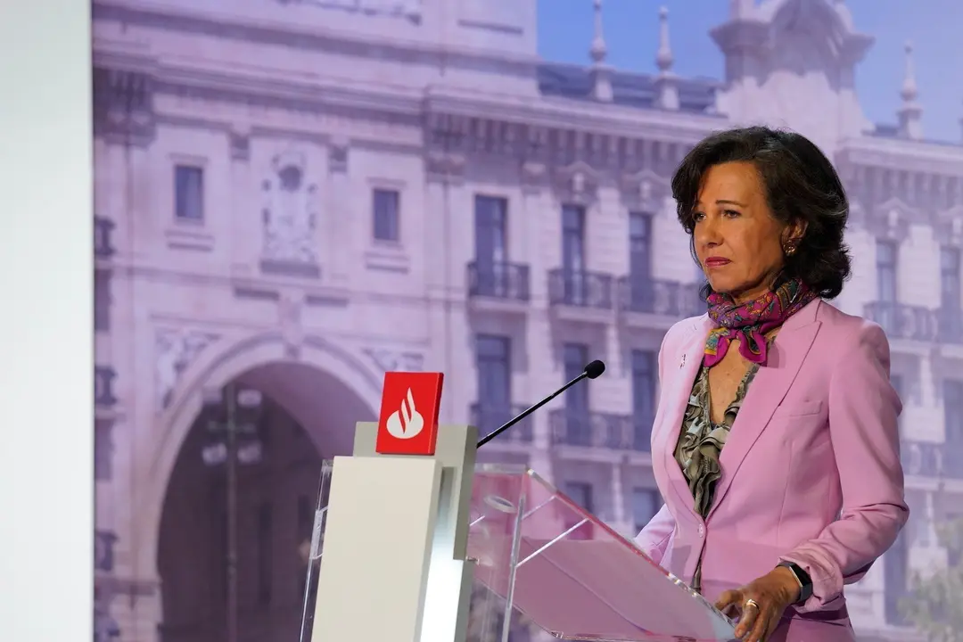 La presidenta de Banco Santander, Ana Bot&iacute;n, en la junta general de accionistas 2019.