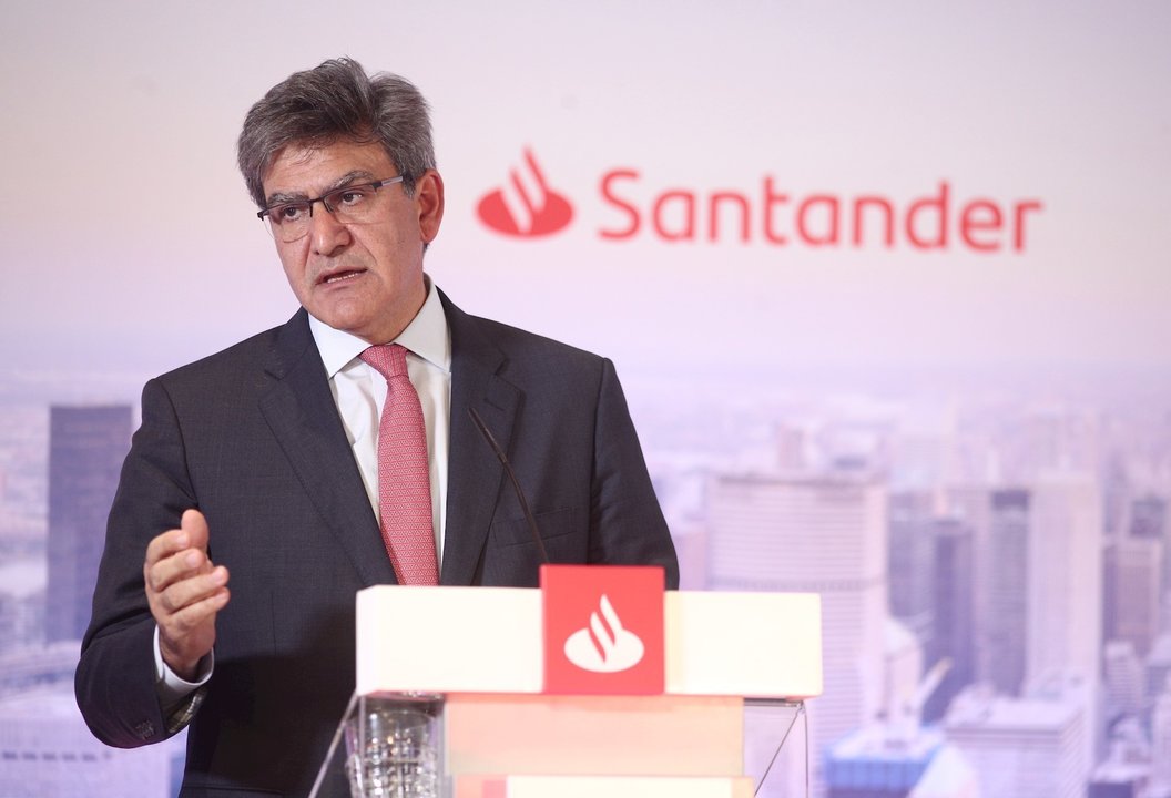 El consejero delegado del Banco Santander, José Antonio Álvarez  durante la presentación de los resultados correspondientes al ejercicio 2019, en la Ciudad Grupo Santander, en Boadilla del Monte/Madrid (España), a 29 de enero de 2020.