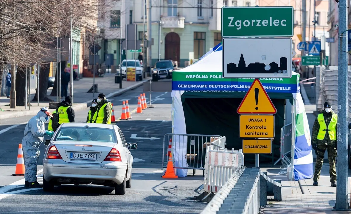 Frontera de Alemania con Polonia durante la pandemia de coronavirus