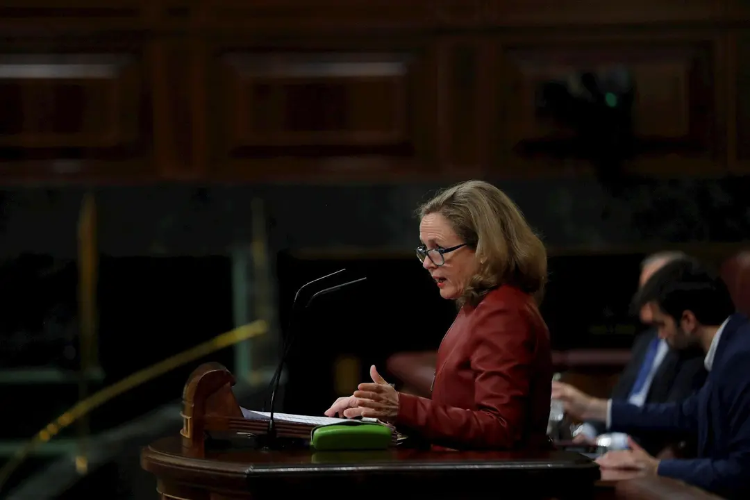 La vicepresidenta tercera del Gobierno y ministra de Asuntos Econ&oacute;micos y Transformaci&oacute;n Digital, Nadia Calvi&ntilde;o.