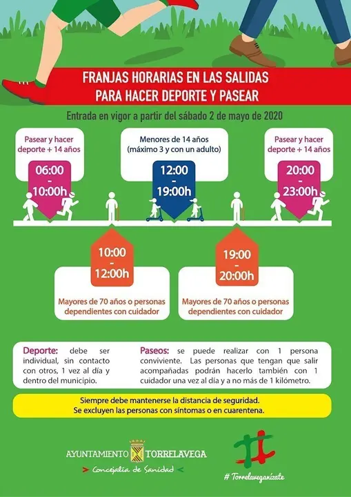 Cartel hacer deporte y paseos
