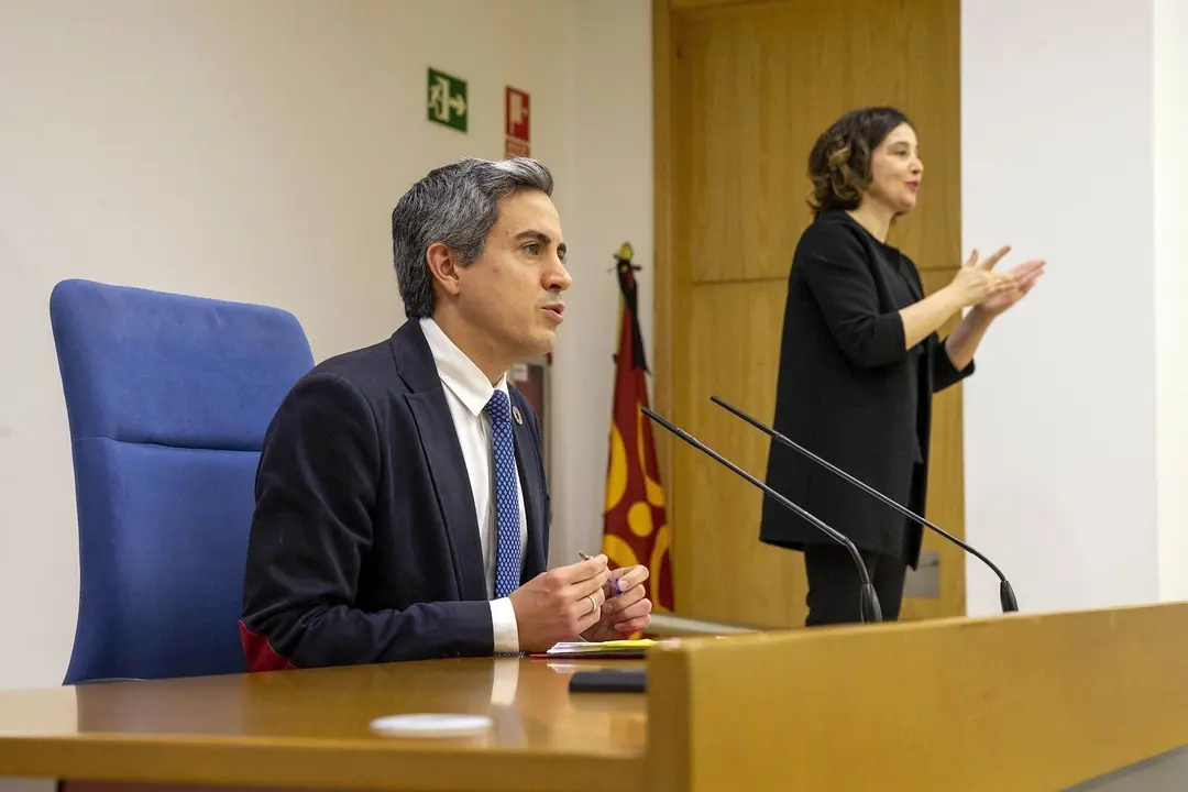 Pablo Zuloaga, en rueda de prensa en el Gobierno