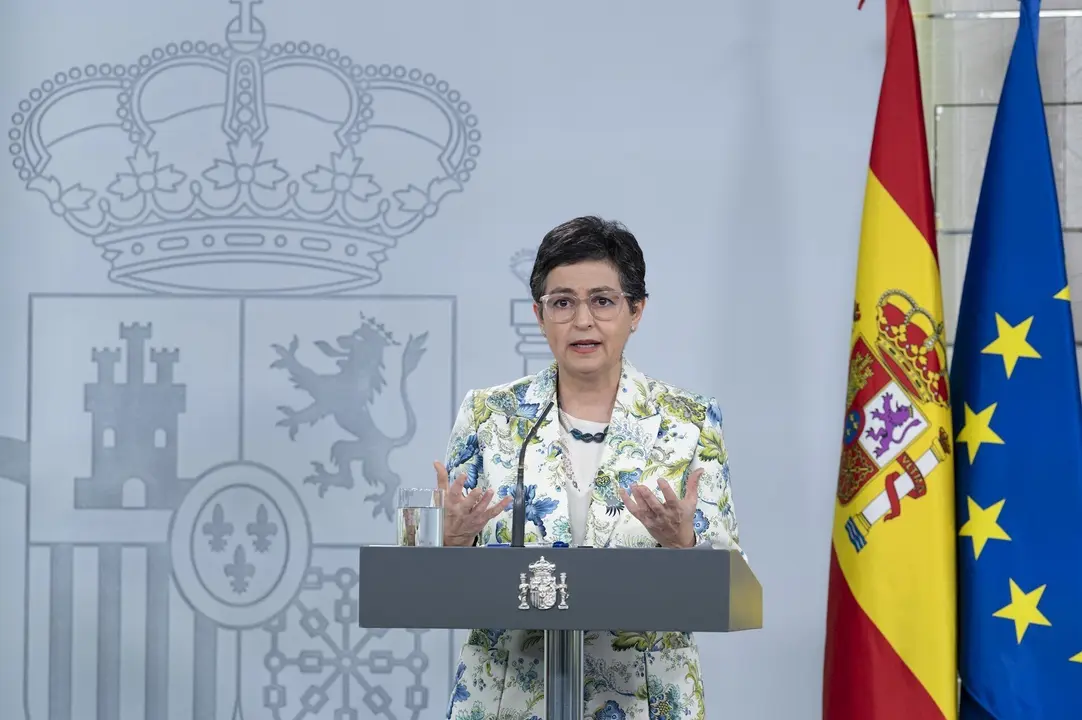 La ministra de Asuntos Exteriores, UE y Cooperaci&oacute;n, Arancha Gonz&aacute;lez Laya, en el Palacio de la Moncloa