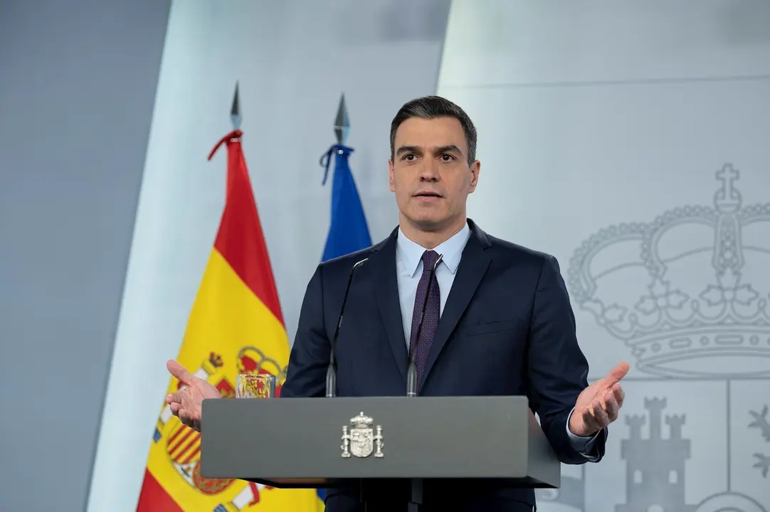 Comparecencia del presidente del Gobierno de Espa&ntilde;a, Pedro S&aacute;nchez,