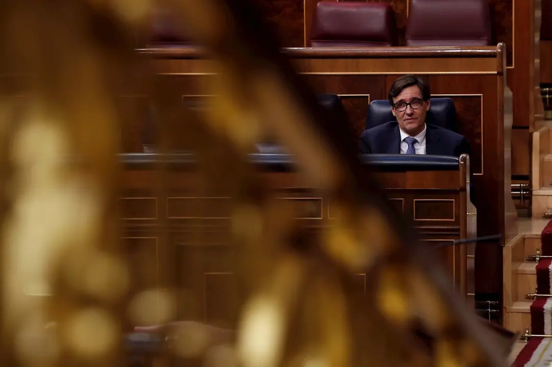 El ministro de Sanidad, Salvador Illa durante el Pleno del Congreso
