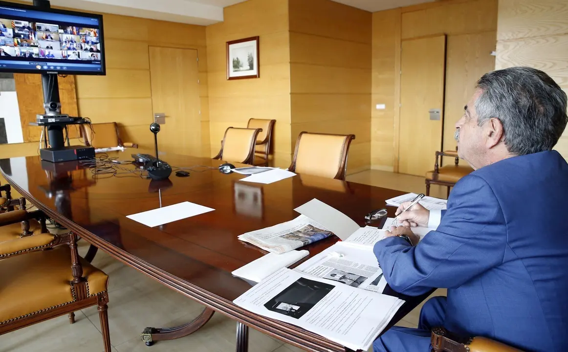 El presidente de Cantabria, Miguel &Aacute;ngel Revilla