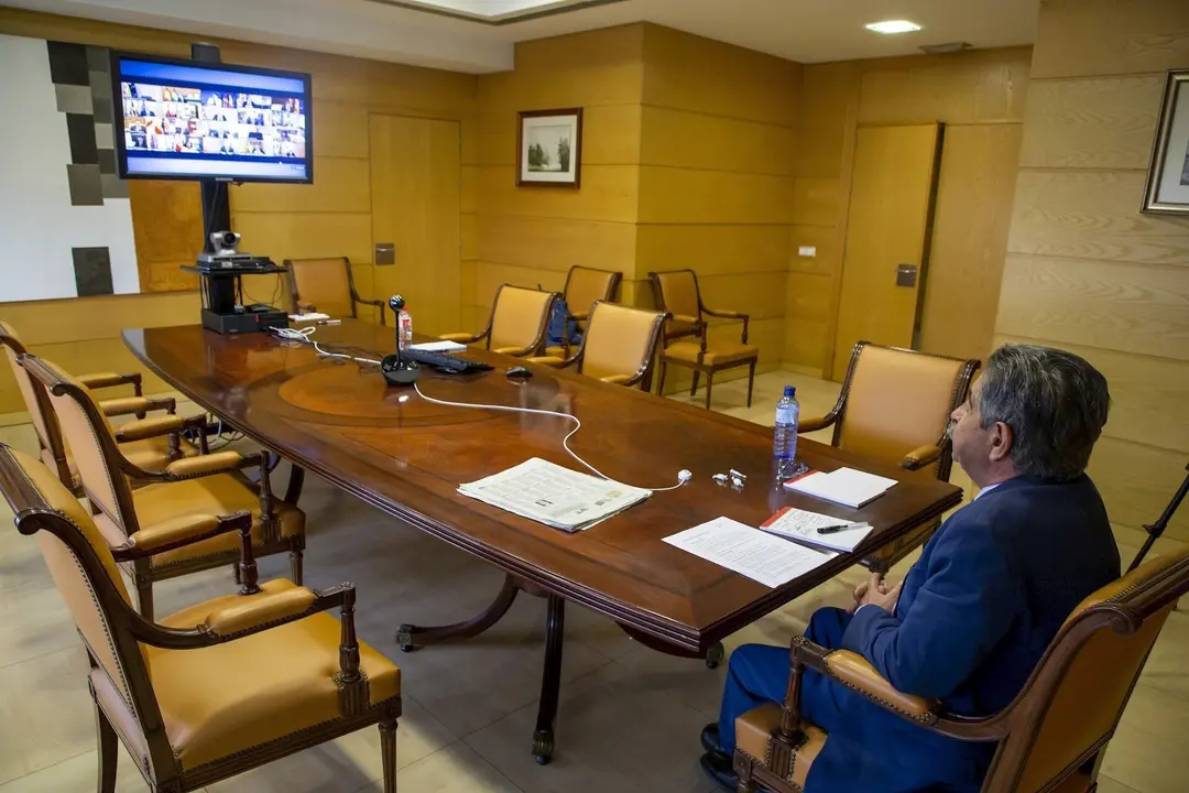 El presidente de Cantabria, Miguel &Aacute;ngel Revilla, en la conferencia de presidentes