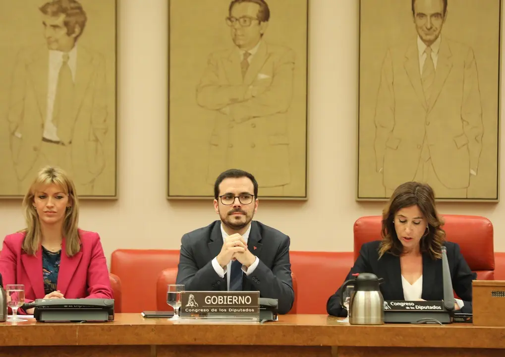 El ministro de Consumo, Alberto Garz&oacute;n, en el Congreso