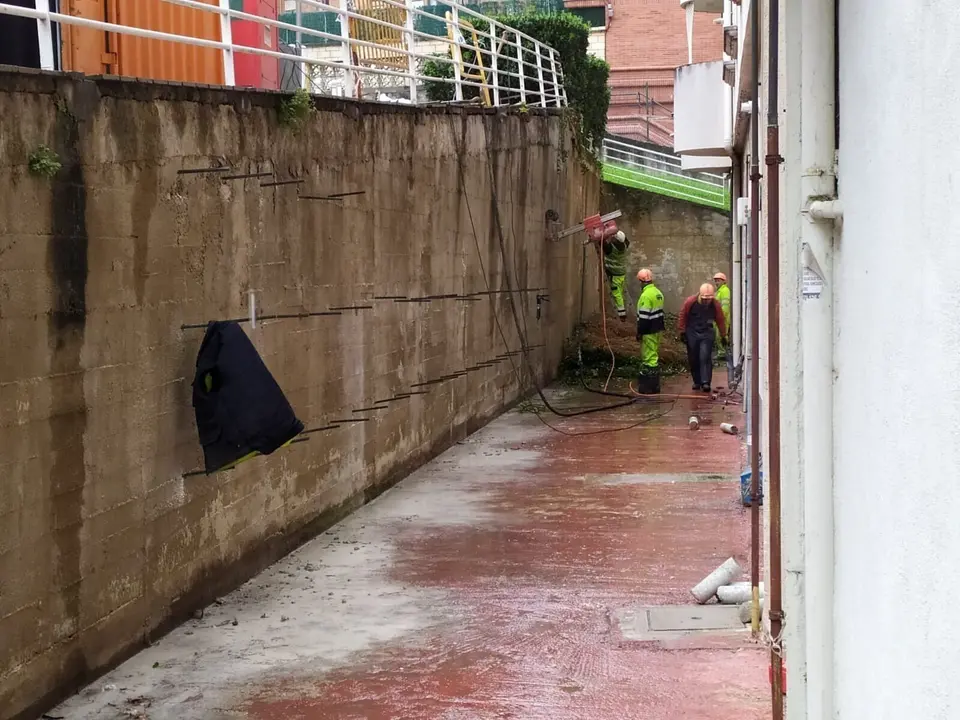 Muro de Castro Urdiales sobre el que se ha actuado