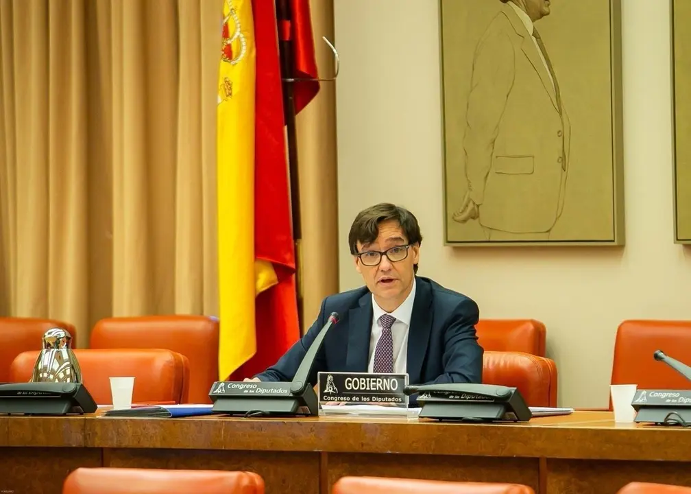 El ministro de Sanidad, Salvador Illa, durante su s&eacute;ptima comparecencia ante la Comisi&oacute;n de Sanidad en el Congreso de los Diputados para informar de la evoluci&oacute;n de la pandemia del coronavirus. En Madrid, (Espa&ntilde;a), a 7 de mayo de 2020.
