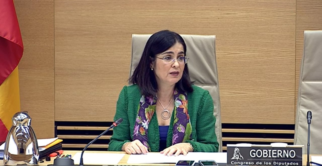 La ministra de Política Territorial y Función Pública, Carolina Darias, durante la comisión en el Congreso