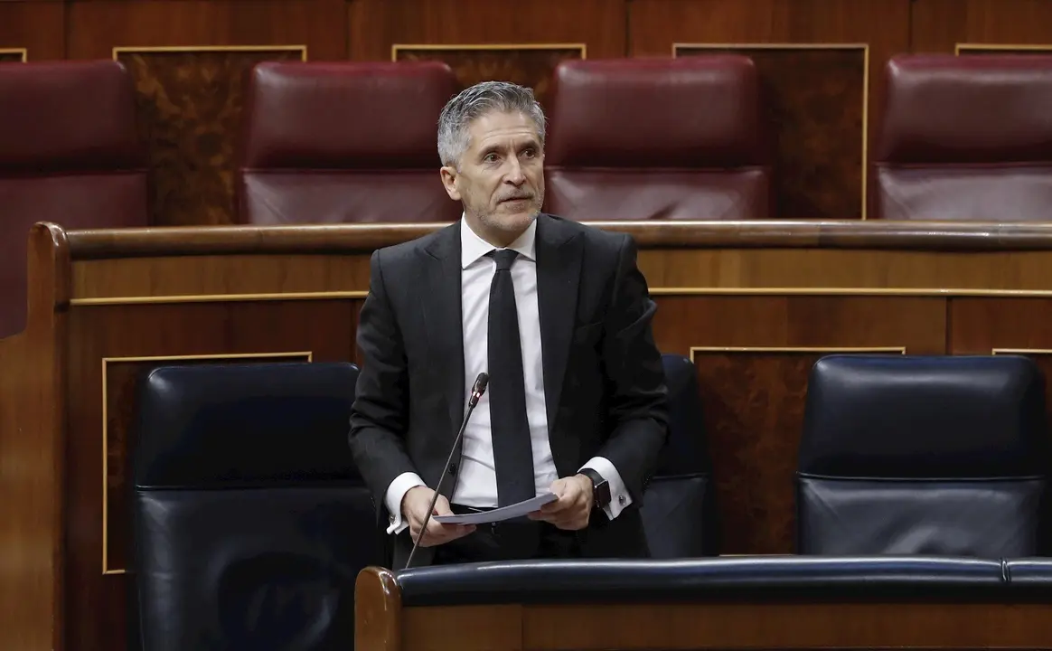 El ministro del Interior, Fernando Grande Marlaska, en la sesi&oacute;n de Control al Ejecutivo en el Congreso, en Madrid (Espa&ntilde;a), a 13 de mayo de 2020.