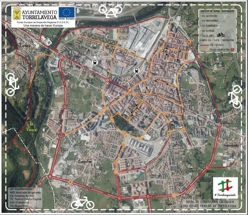 Mapa de carriles compartidos