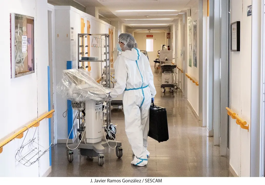 UCI de Guadalajara durante la pandemia de coronavirus.