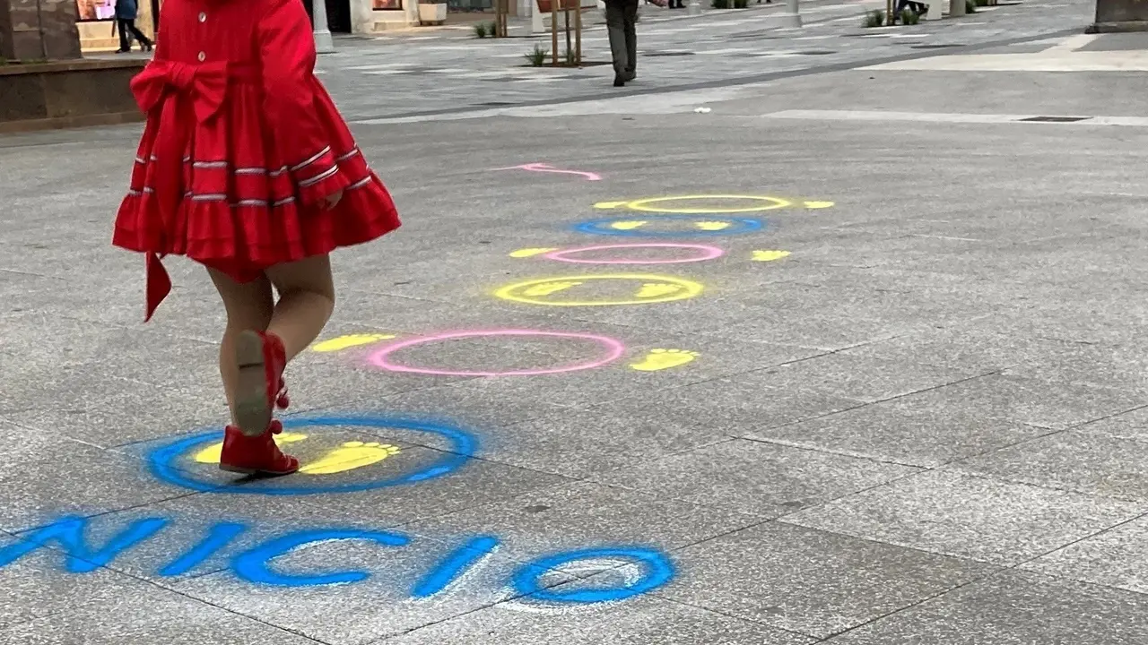 Pintadas de la iniciativa de zonas de juego en las calles