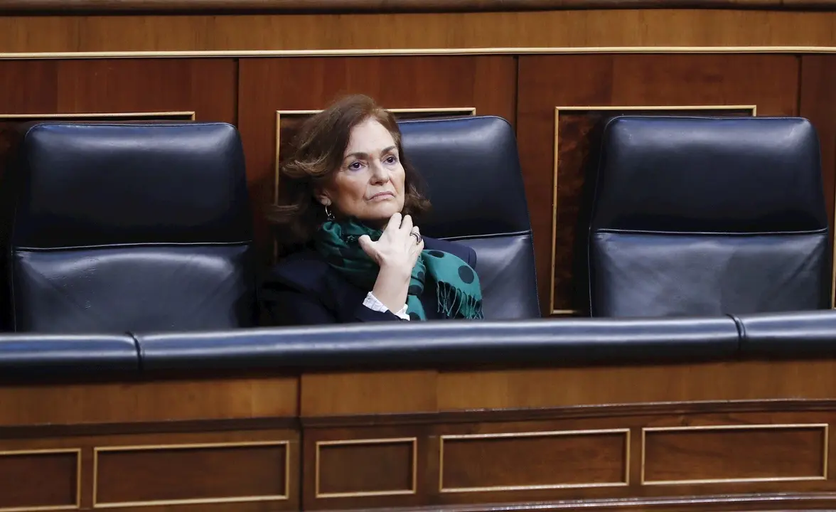La vicepresidenta primera del Gobierno, Carmen Calvo