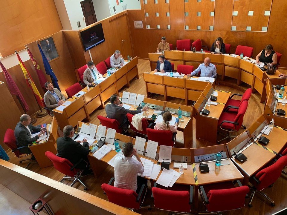 Reunión del Pleno del Ayuntamiento de Lorca (Murcia).
