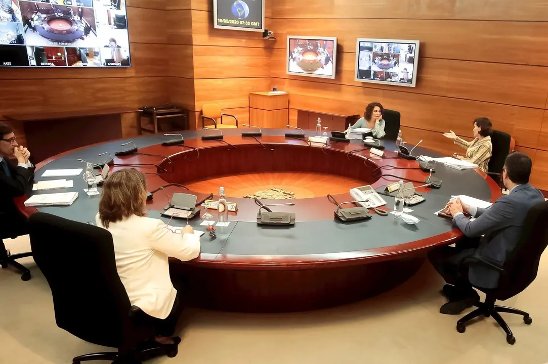 El presidente del Gobierno, Pedro S&aacute;nchez, preside el consejo de Ministros En Madrid, (Espa&ntilde;a), a 19 de mayo de 2020.