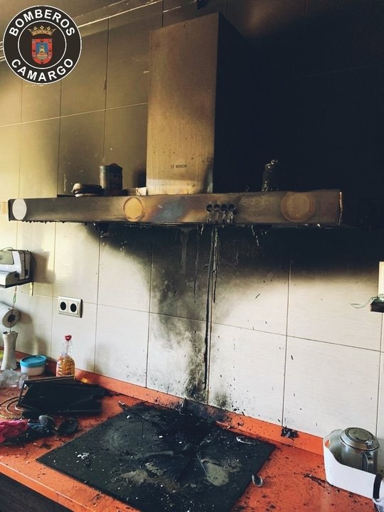 Incendio de una cocina del barrio El Carmen