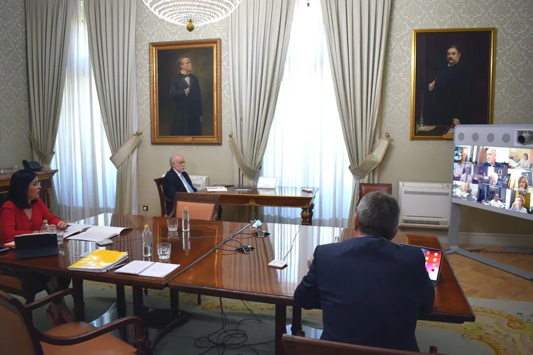 La ministra de Pol&iacute;tica Territorial y Funci&oacute;n P&uacute;blica, Carolina Darias, se re&uacute;ne por videoconferencia con los delegados de Gobierno de las CCAA y Ceuta y Melilla